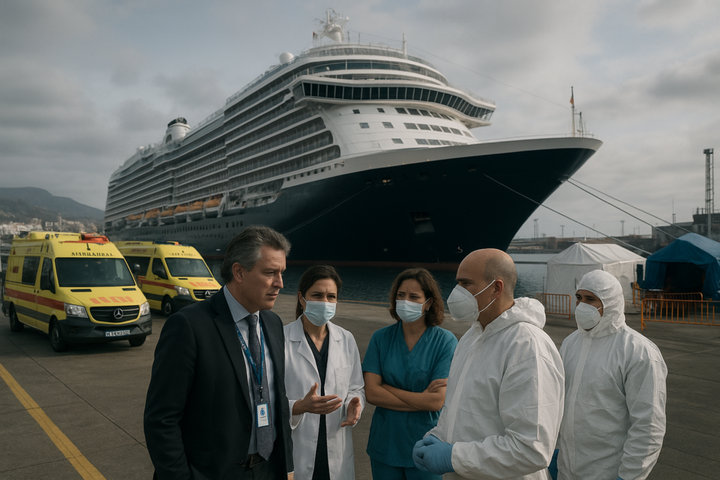 WHO chief arrives in Spain before hantavirus-hit ship evacuation